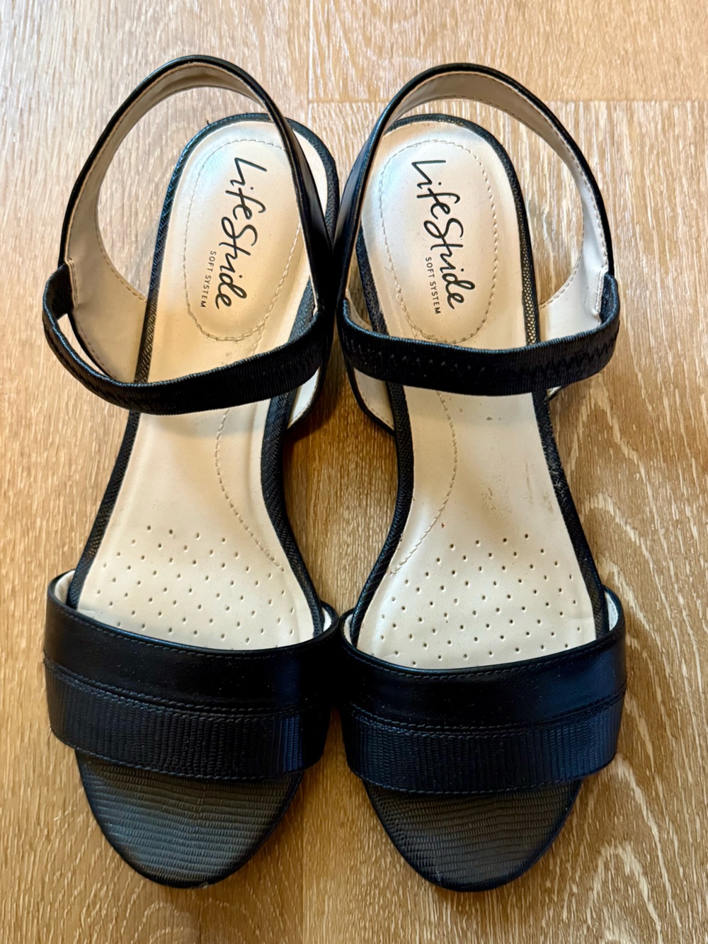Easy Spirit Black Slingback Open-Toe Sandals